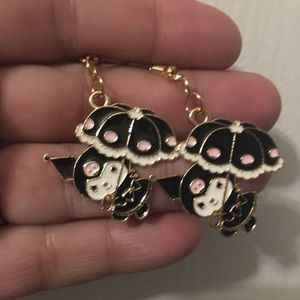 Kuromi metal drop earrings